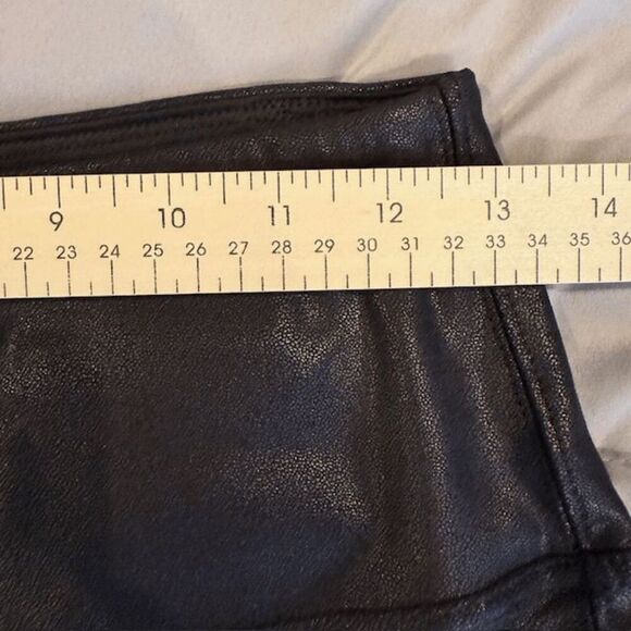 NWT RUFIYO High Waist Faux Leather Leggings Black Stretch Size Medium - Picture 9 of 13